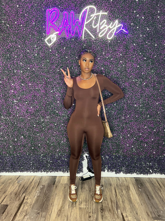 “Not So Basic” Jumpsuit - Brown