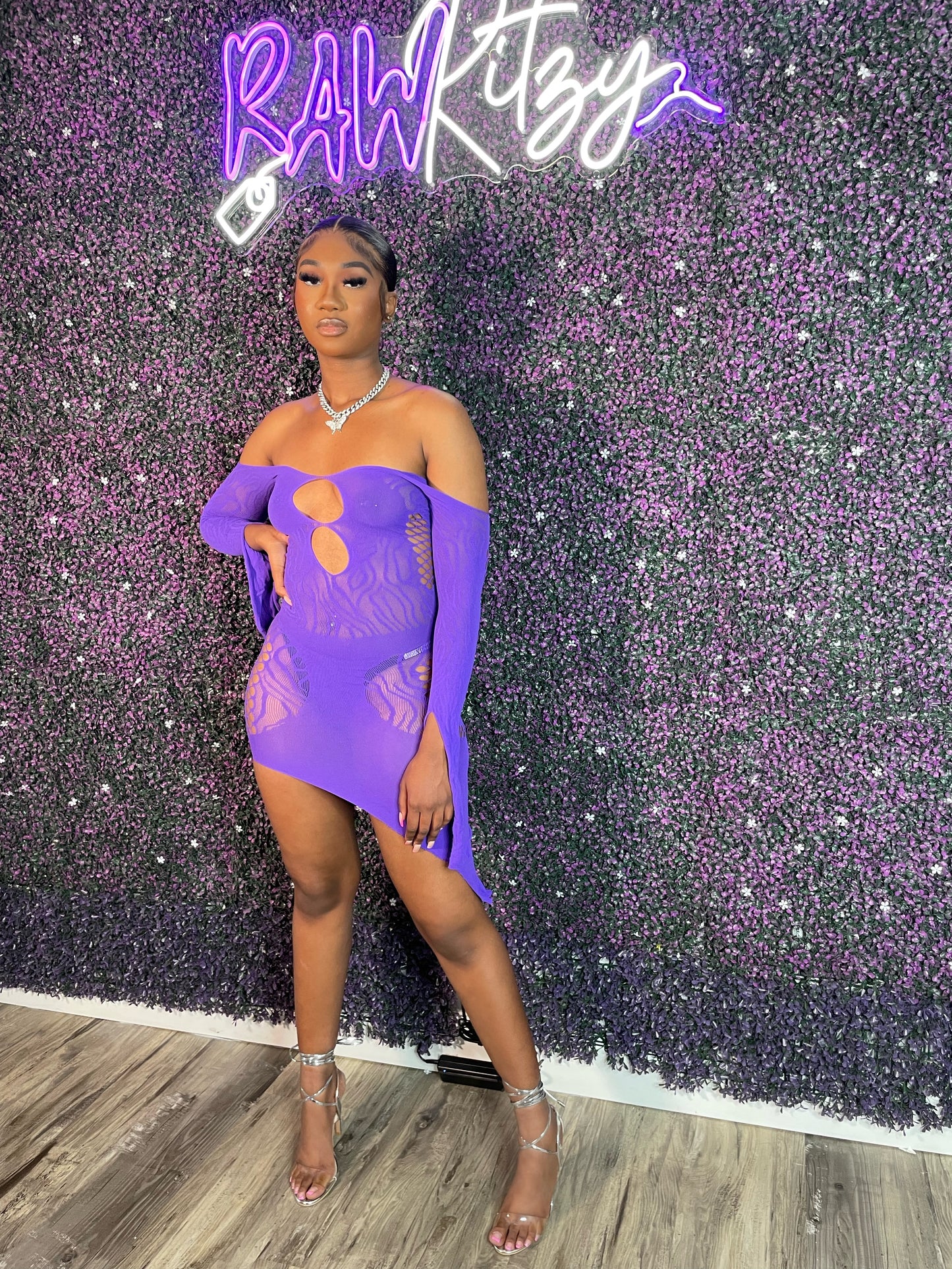 “Xposed” Mini Dress - Purple